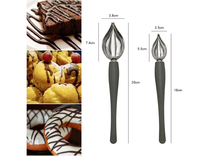  Cuillères décoratives stylo,cuillère à dessin de cuisine,cuillère à chocolat gâteau en acier inoxy,cuillère décorative,cuillères à crayons  - Conforama B
