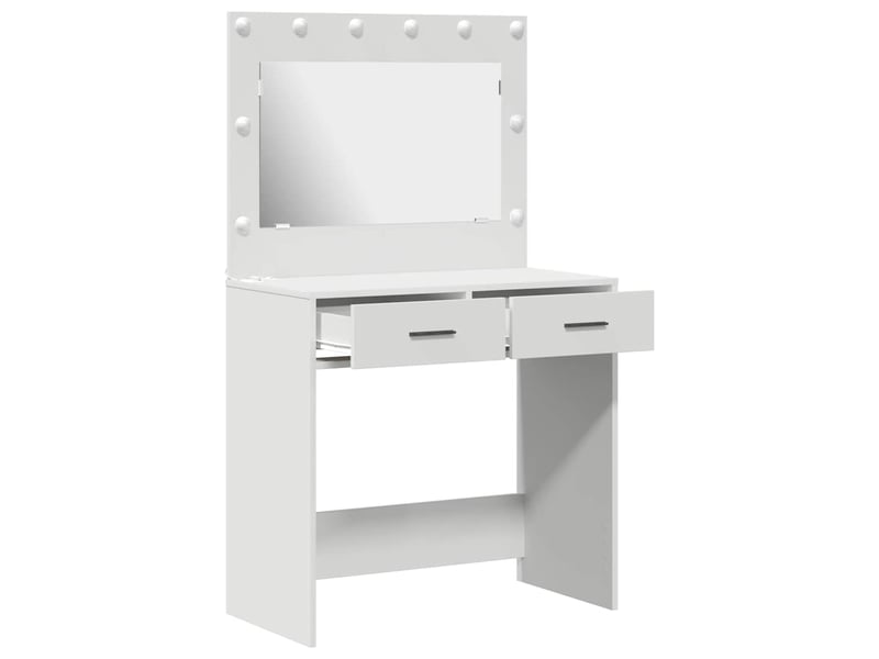  Coiffeuse, table de toilette blanc 78,5x41x135 cm bois d'ingénierie shl72262  - Conforama D