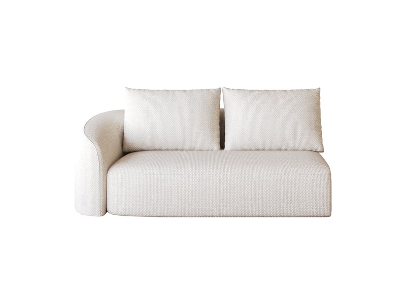  Canapé 2 places blanc en tissu chenille - design élégant et confortable pour salon - 160x90x85 cm  - Conforama A