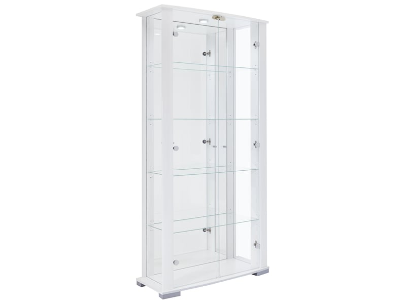 Vitrine avec serrure STELLA 2 coloris blanc - Conforama B
