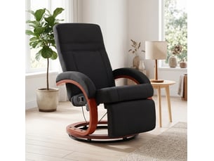 Fauteuil relax manuel  <strong>FLORAGRACE</strong> Tissu noir