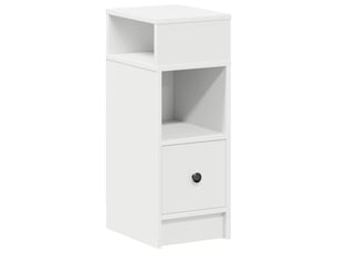 Table de chevet, table d'appoint avec tiroir blanc 25x31x66 cm
