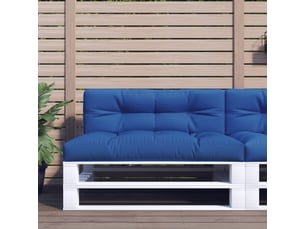 Coussin de palette, coussin de chaise, coussin de canapé bleu royal 120x40x12 cm tissu cf55318