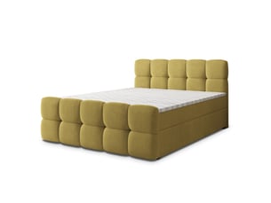 Lit avec rangement 180x200 cm <strong>MASSENO</strong> <strong></strong> coloris jaune
