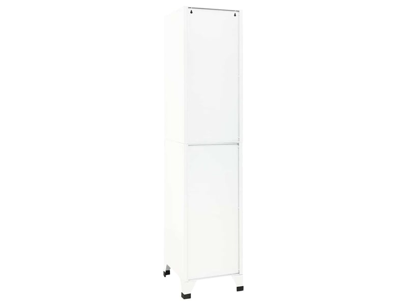  Armoire à casier, rangement de bureau blanc 38x45x180 cm acier shl5437  - Conforama E