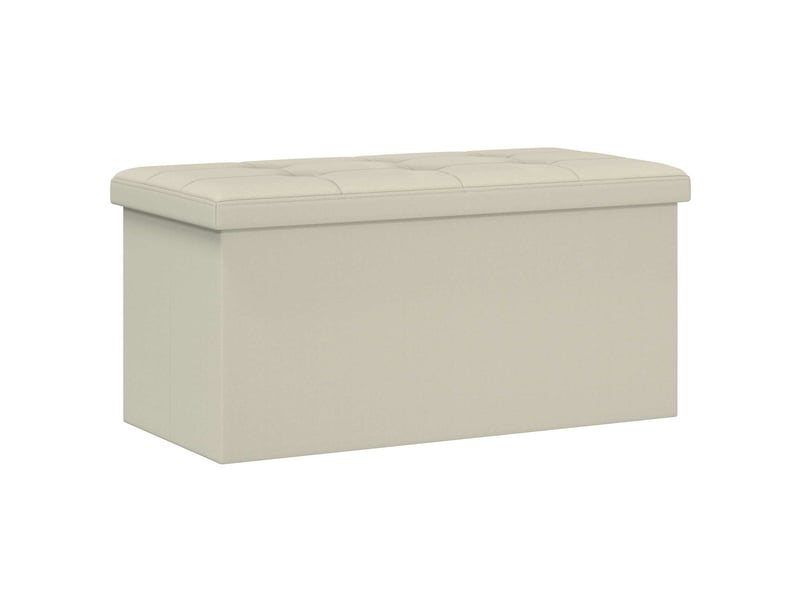  Banc chambre, banc de rangement pliable blanc 180 kg 80 l 77x38x38 cm lin  - Conforama A