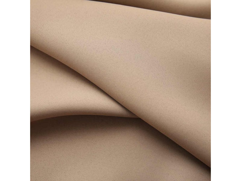  Lot de 2 rideaux occultants, rideaux black-out avec crochets taupe 140x225 cm cf44889  - Conforama C