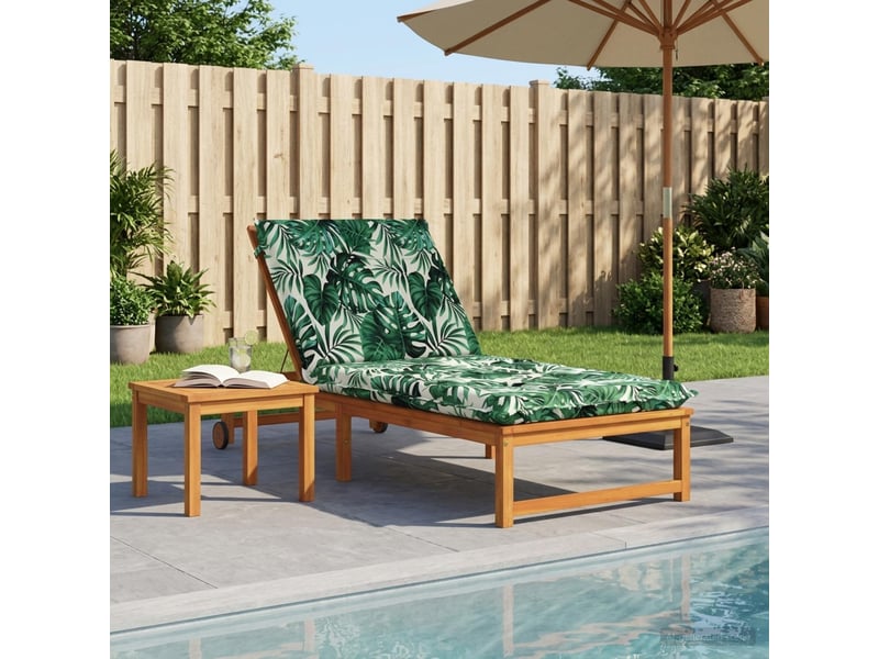  Coussin de transat, coussin pour bain de soleil gemert 100 % polyester motif feuilles cf56166  - Conforama B