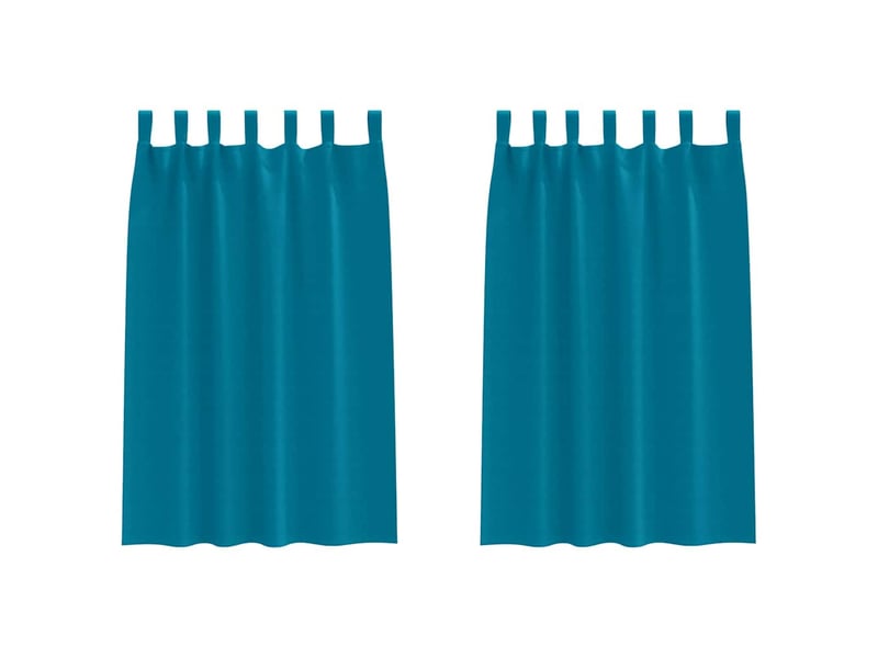  Lot de 2 rideaux occultants, rideaux black-out avec anneaux turquoise 175 x 140 cm cf44798  - Conforama A