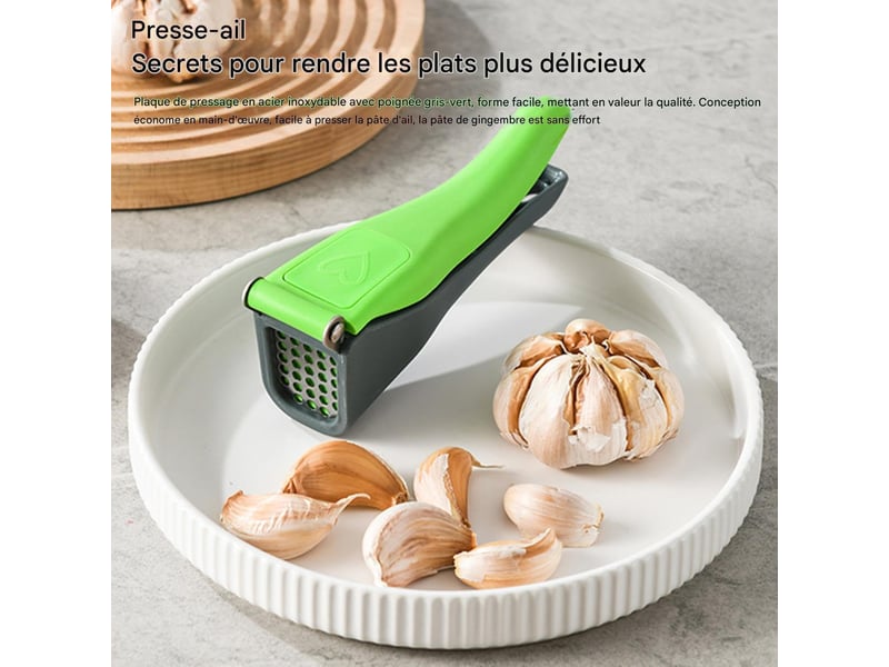 Presse ail inoxydable,hachoir manuel de cuisine accessoire cuisine détachable à poignée ergonomique antidérapante pour maison camping cuisson - Conforama C