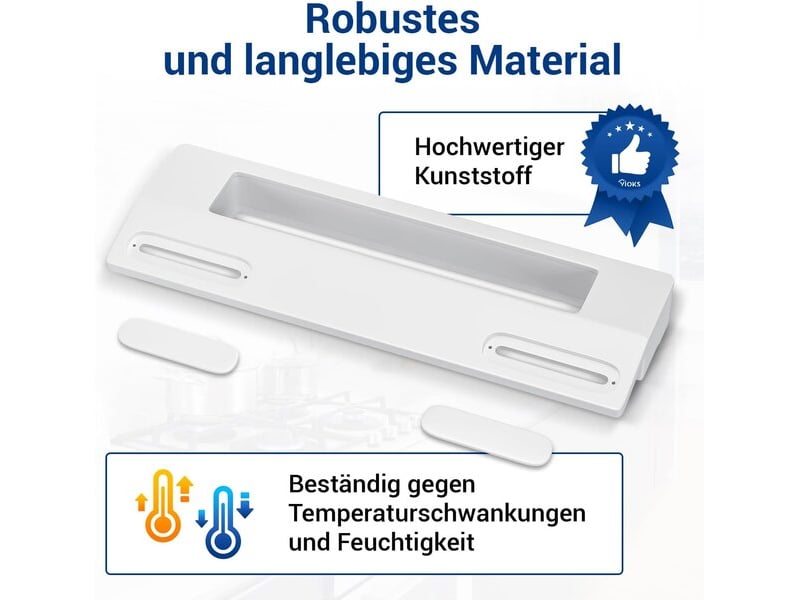  Paire de poignées universelles blanches 187 mm, tireurs de rechange pour portes de réfrigérateur et congélateur avec 4 vis  - Conforama E
