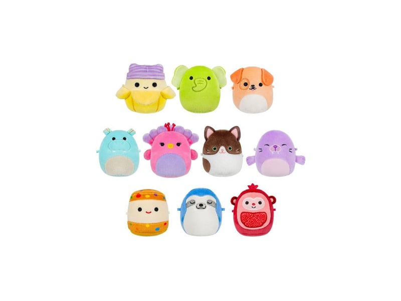 Peluche micromallows set de mini personnages 10 pieces 6,5 cm en boite fenetre SQU0191726902737 - Conforama D