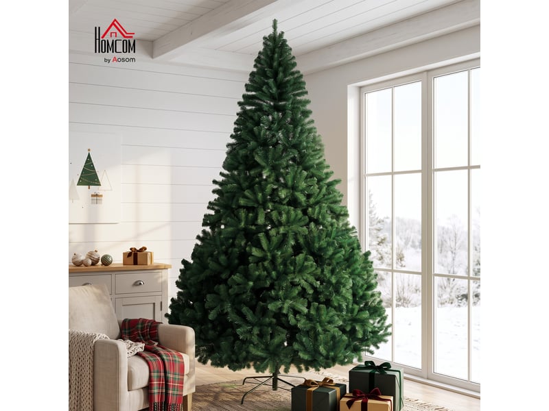  Sapin de noël artificiel de 270 cm avec 2418 extrémités de branches articulées  - Conforama D