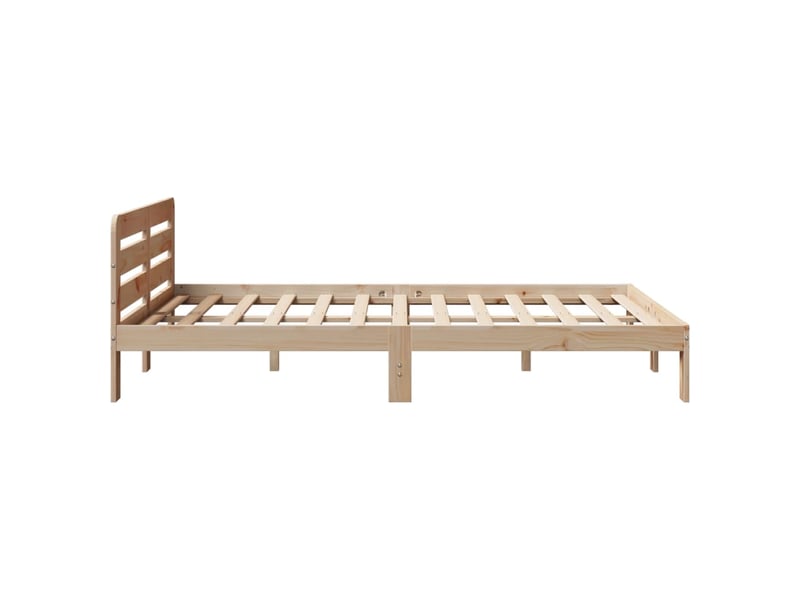  Lit double- lit adulte -  cadre de lit sans matelas 160x200 cm bois massif de pin  - Conforama D