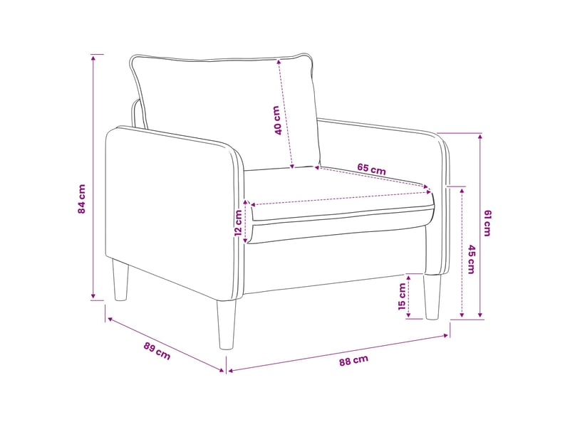 Vidaxl fauteuil xl kaki velours - Conforama C