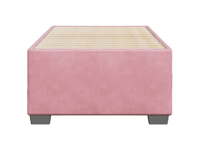  Lit simple- lit adulte -  cadre de lit sans matelas rose 100x200 cm velours  - Conforama C