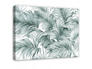Tableau décoration murale impression sur toile feuilles abstrait vert - 100x70 cm - tableau décoration murale chambre et salon