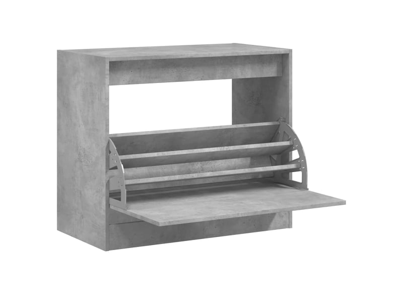  Meuble à chaussure, armoire à chaussures gris béton 80x42x69 cm bois d'ingénierie  - Conforama A