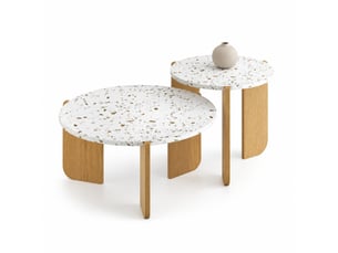 Table basse rond(e) coloris bicolore   - 70 cmx50 cm