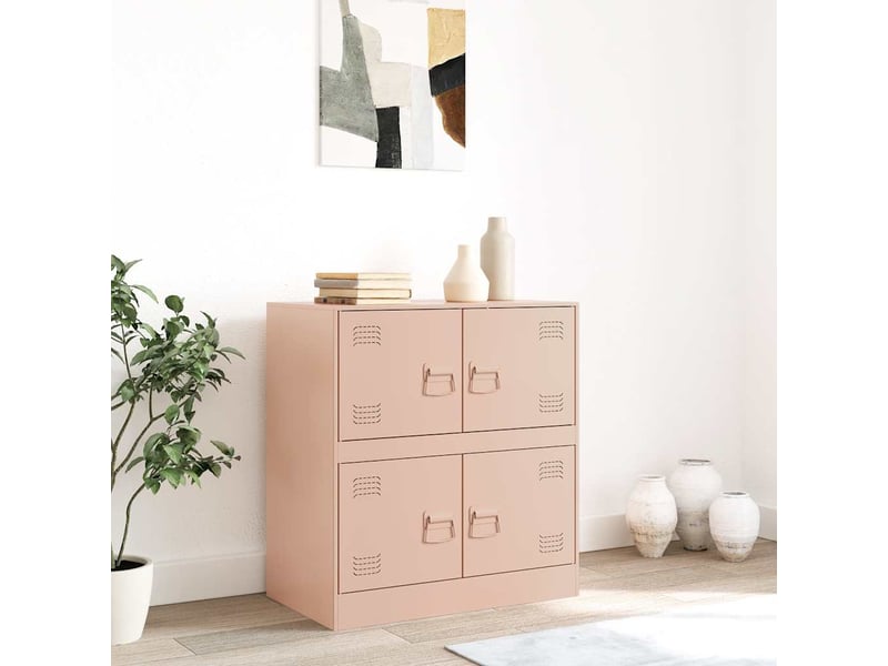  Buffet - bahut - meuble de rangement rose 67x39x73 cm acier  - Conforama C