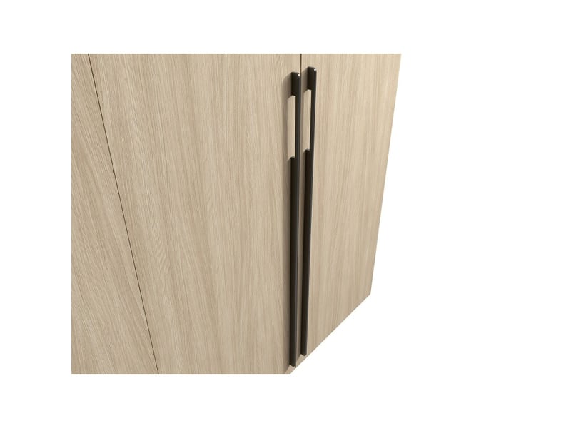  Armoire soria 90 cm chêne et noir – 2 portes battantes  - Conforama E