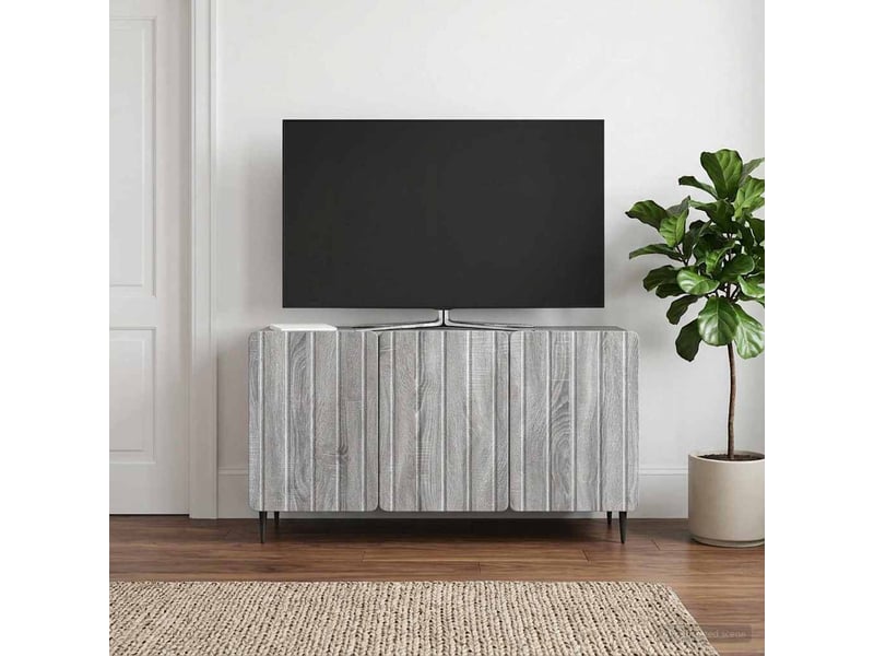  Meuble tv - banc tv - meuble de rangement 99 x 34,5 x 52 cm sonoma gris bois d'ingénierie  - Conforama B