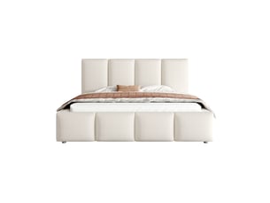 Lit coffre 180x200 cm LEYTN   coloris blanc