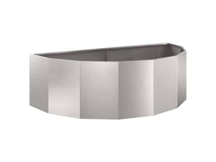 Jardinière - bac à fleurs argent 120 x 60 x 35 cm acier inoxydable