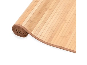 Tapis de salon - tapis en bambou 80x300 cm marron