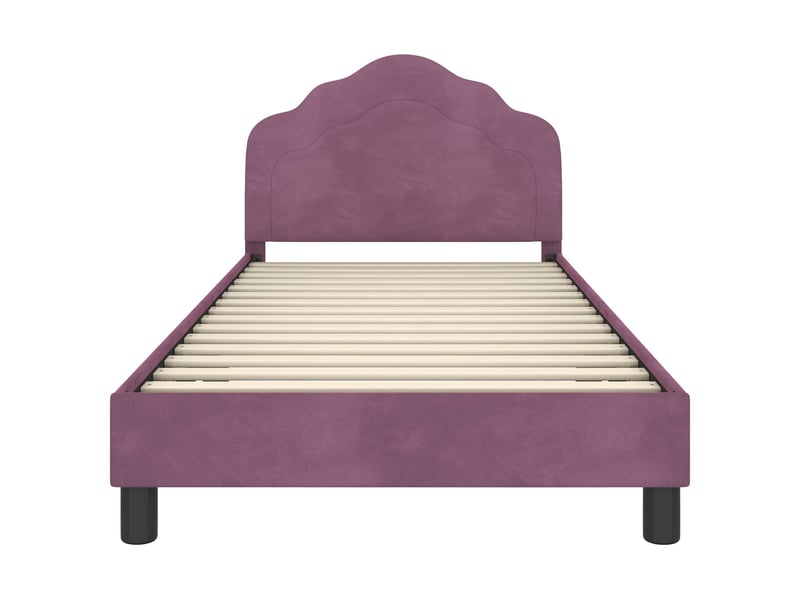  Cadre de lit pour enfants - lit jeune avec tête de lit pourpre 90 x 190 cm  - Conforama E