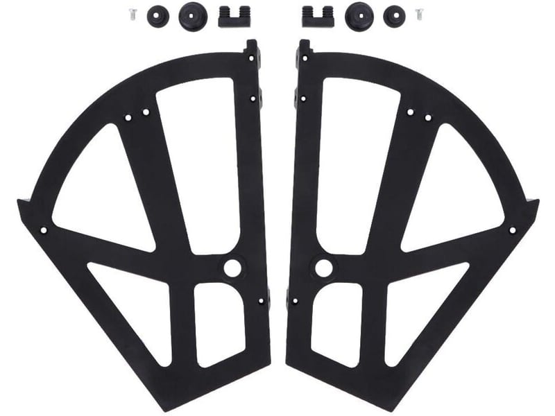  Paire de supports d'étagère à chaussures flexibles en plastique, accessoires à double couche noirs  - Conforama B