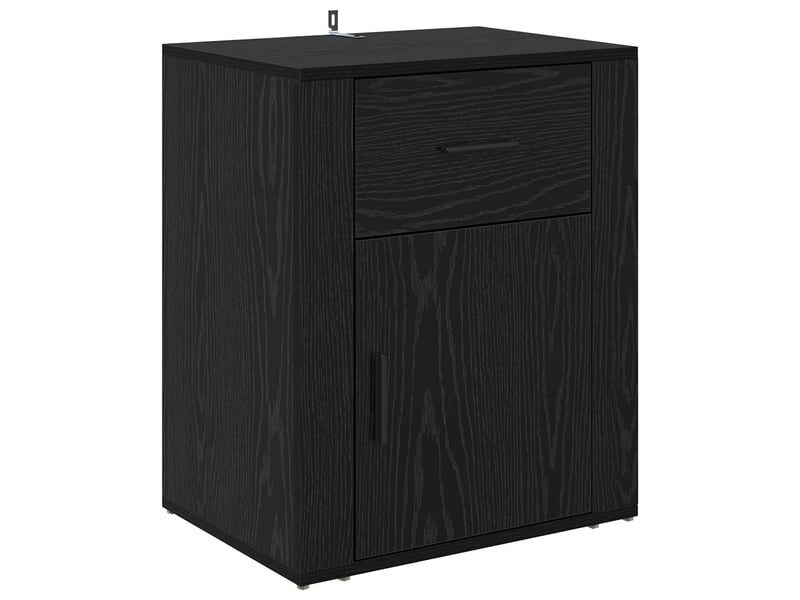  Table de chevet - cabinet de chevet - table de nuit chêne noir 35 x 50 x 60 cm bois d'ingénierie  - Conforama A