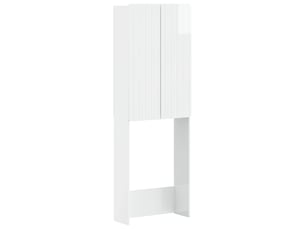 Armoire de toilette, meuble de toilette zwolle blanc brillant 66x25.5x190 cm