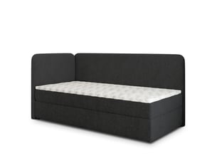 Lit avec rangement 90x200 cm MASSENO   coloris noir