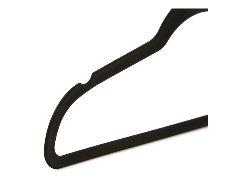  Lot de 30 cintres noirs en velours pour costumes – cintres rembourrés antidérapants pour manteaux, vestes et chemises  - Conforama C