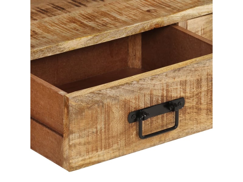  Meuble tv - banc tv - meuble de rangement 120x30x45 cm bois massif de manguier  - Conforama E