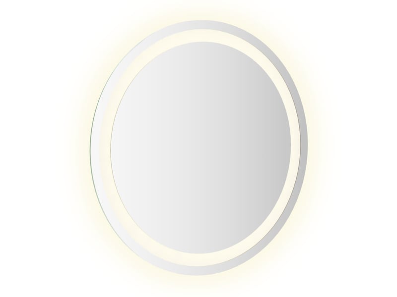  Miroir de salle de bain, miroir de toilette led transparent ø 50 cm verre trempé cf62637  - Conforama C