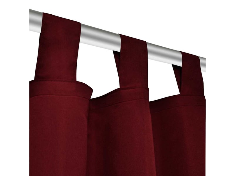  Lot de 2 rideaux à passant, rideaux de fenêtre micro satin bordeaux 140 x 175 cm cf43419  - Conforama D
