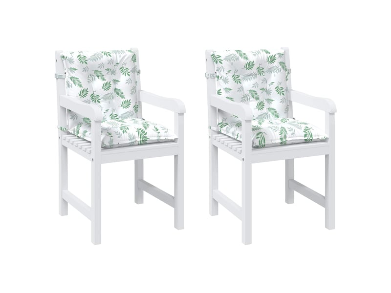  Lot de 2 coussins d'extérieur, coussins de chaise tissu motif à feuilles fines cf56401  - Conforama C