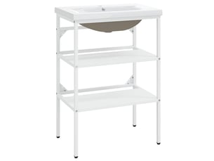Cadre de lavabo de salle de bain vasque à encastrer blanc fer shl8969