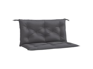 Lot de 2 coussins de banc de jardin, coussins d'assise anthracite tissu oxford cf58624