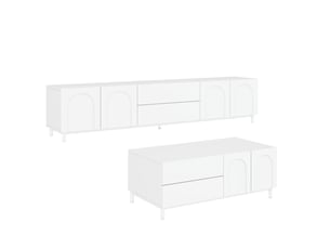 Meuble tv coloris blanc 180 cm <strong>WISHDOR</strong> <strong></strong>