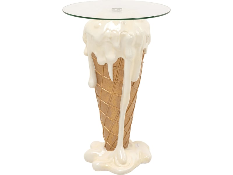  table de bar glace 48cm vanille kare design  - Conforama A