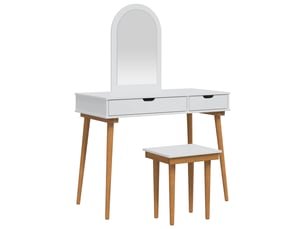 Coiffeuse 0 tiroir(s) avec 0 tabouret(s) inclu(s)  <strong></strong> <strong></strong>  coloris blanc