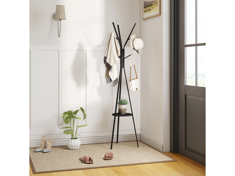  Armoire verticale moderne pour entrée, 45 x 45 x 180 cm, noire  - Conforama D