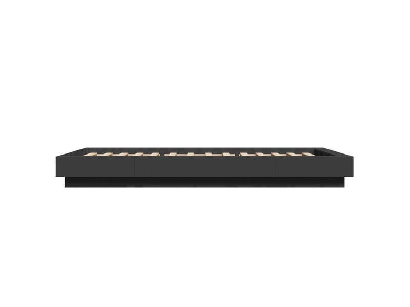  Lit simple- lit adulte -  cadre de lit sans matelas noir 90x200 cm  - Conforama D