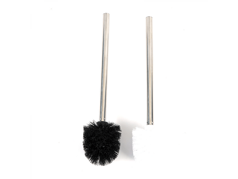  Deux brosses de rechange blanches pour toilettessalle de bainwc, avec têtes de brosse de nettoyage et manches en acier inoxydable.  - Conforama B