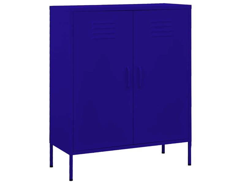  Armoire de rangement, rangement bureau bleu marine 80x35x101,5 cm acier shl1963  - Conforama B