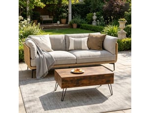 Table basse coloris marron <strong></strong> <strong></strong>