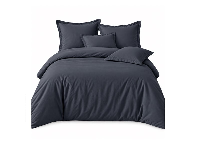  Parure de lit 220x240 cm gaze de coton bleu jean PD25761 - Conforama A